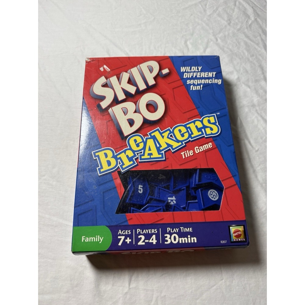Mattel Skip-Bo Breakers Tile Game 2009 Sequencing Strategy R2837 Complete